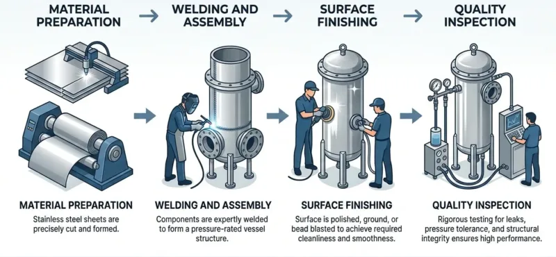 Process of bag filter housing