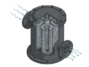 cross section of cartridge filter housing